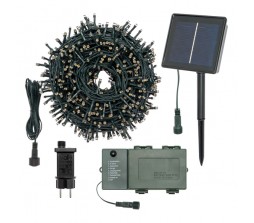 Catena 500 micro led bianco caldo con pannello solare